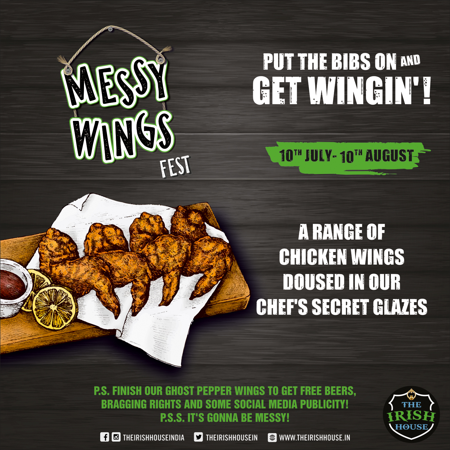 The Irish House Messy Wings Fest Is Here!